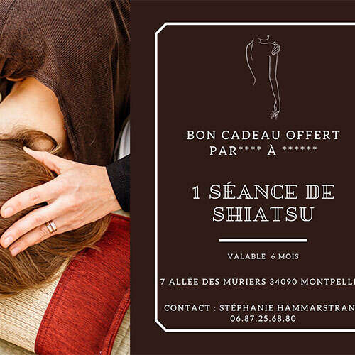 Bon cadeau pour une séance de shiatsu à offrir